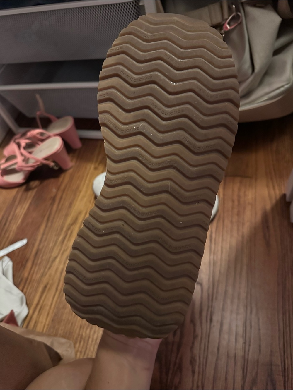 New Balance White Women's Athletic Sneakers - Picture 6 of 8